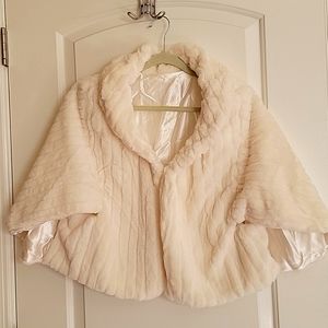 White shawl front closure